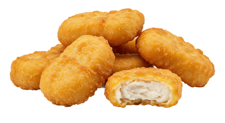 Inline-inspectie van kipnuggets